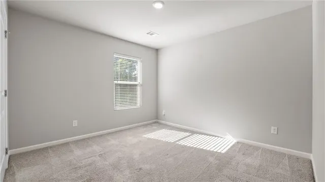 an empty room with a window