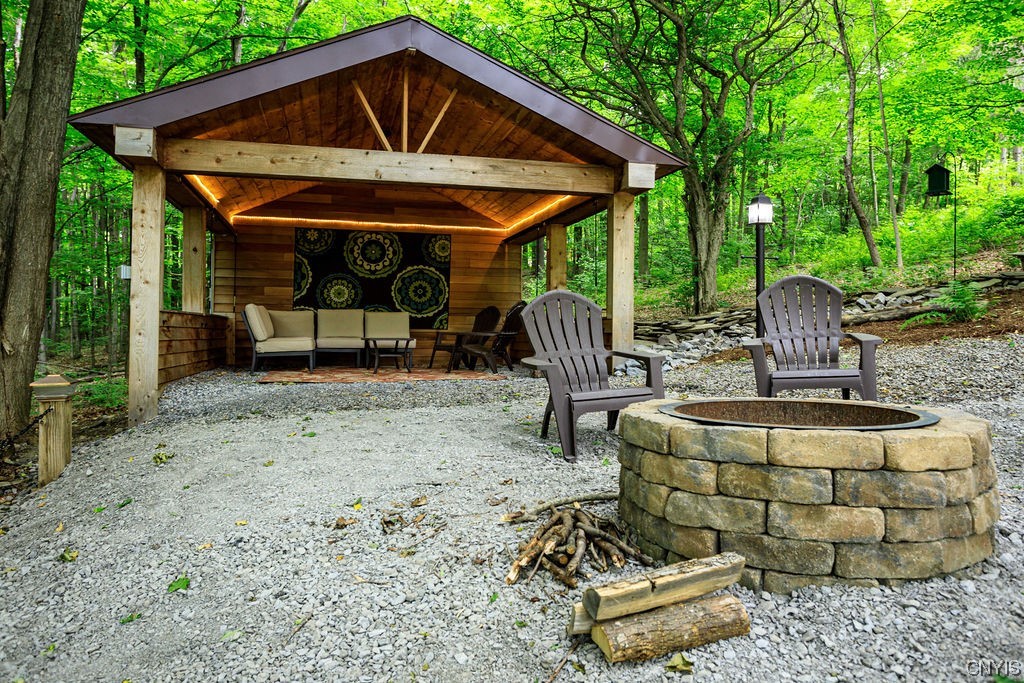 1399 Berry Road Fabius, NY 13084 - Photo 35 of 49 Open-air pavillion with electric - GREAT space. On