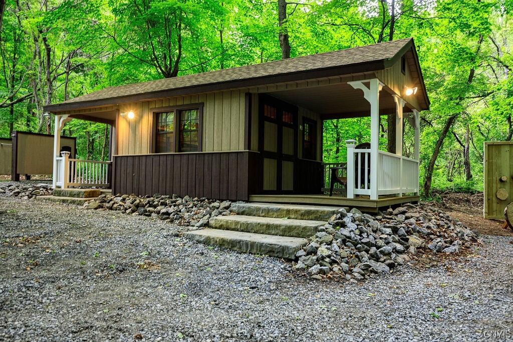 1399 Berry Road Fabius, NY 13084 - Photo 43 of 49 Cabin #3 with electric, bathroom AND outdoor showe