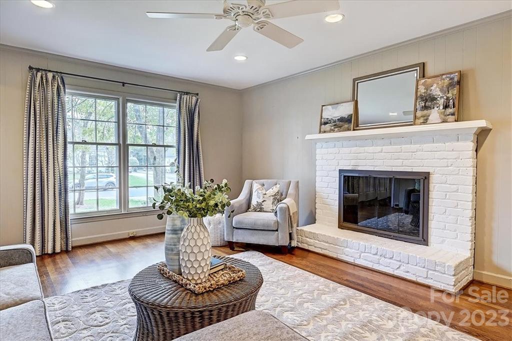 3100 Clarendon Road Charlotte, NC 28211 - Photo 8 of 48 a living room with furniture and a fireplace