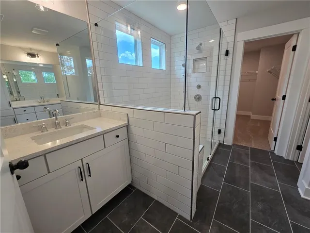 a view of backyard of house