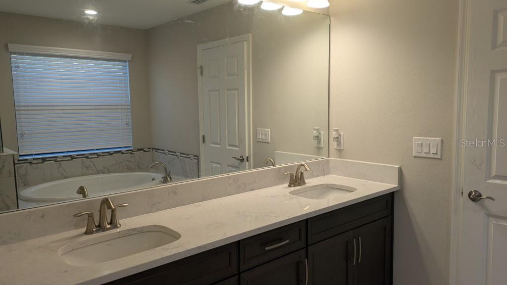 14698 Horse Trot Road Lithia, FL 33547 - Photo 12 of 13 a bathroom with a double vanity sink and a mirror