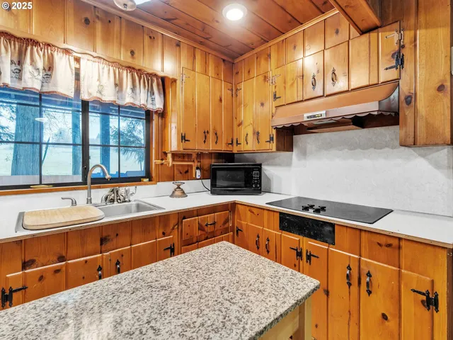 a kitchen with stainless steel appliances granite countertop a sink and cabinets