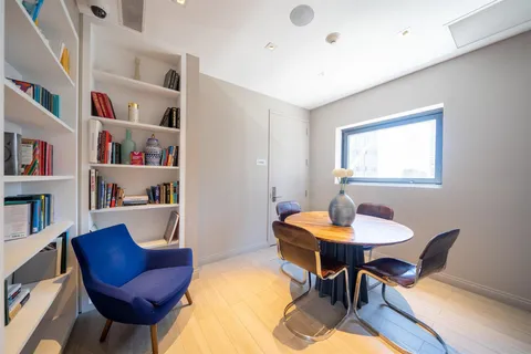 a view of a terrace with seating area and furniture