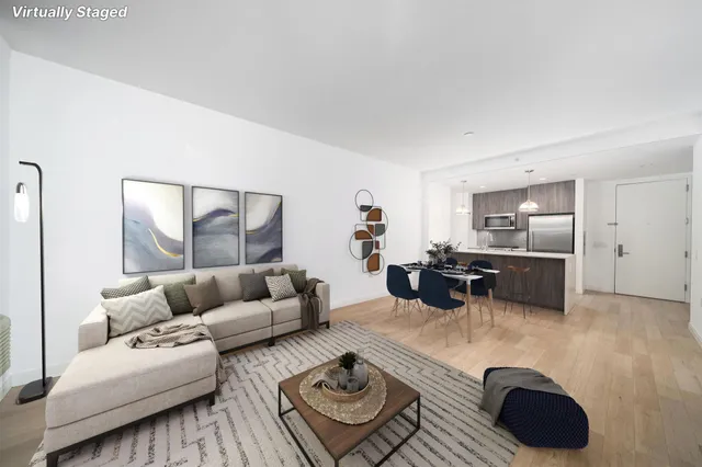 a living room with furniture and a couch