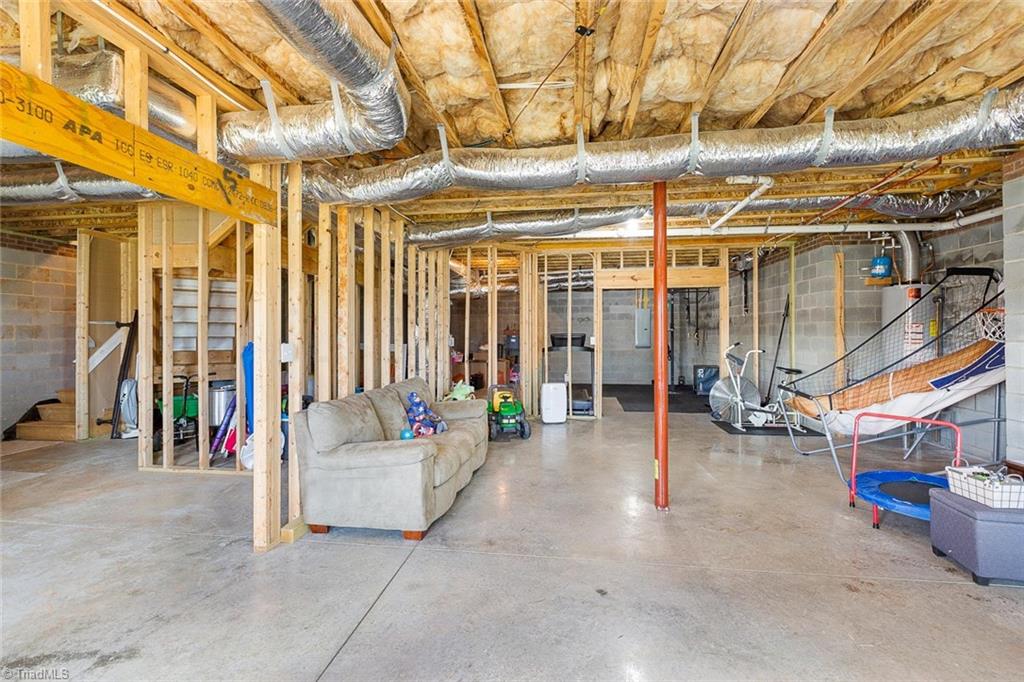 7458 Princess Ann Court Rural Hall, NC 27045 - Photo 27 of 30 Basement is rough plumbed and offers high ceilings. Ready for finishing!
