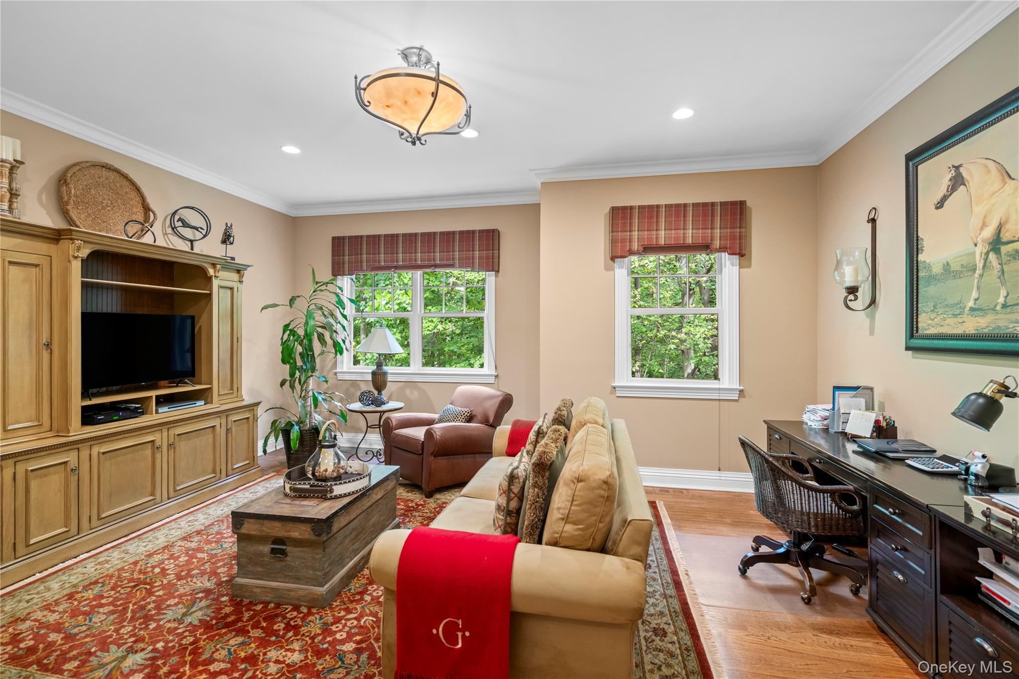 12 Parish Drive Locust Valley, NY 11560 - Photo 22 of 49 a living room with furniture tv and a window