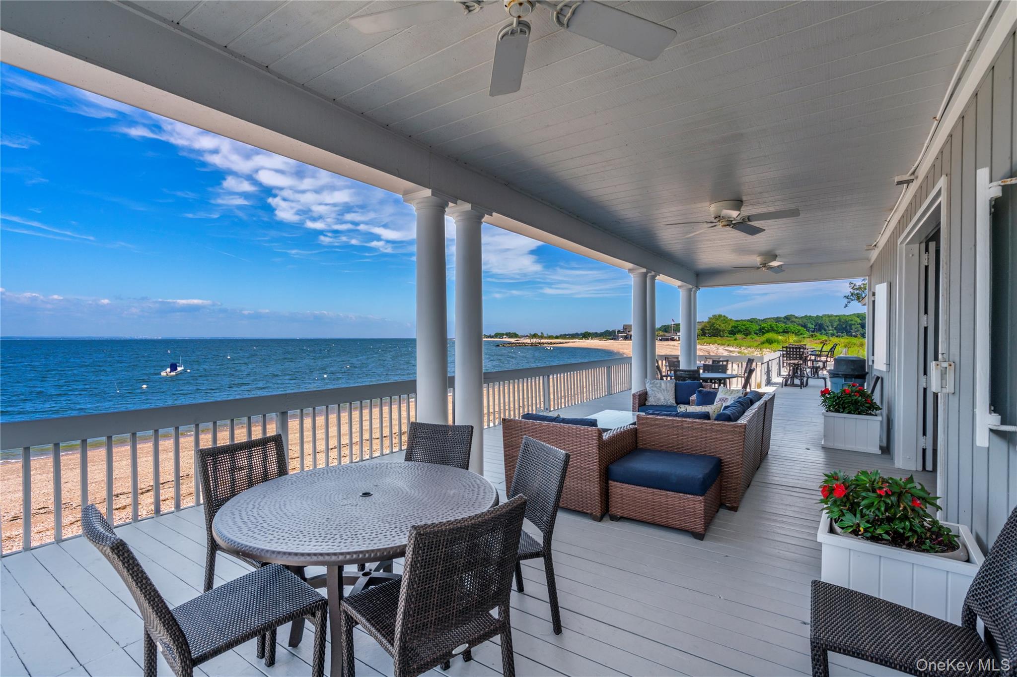 12 Parish Drive Locust Valley, NY 11560 - Photo 7 of 49 a view of a dining room with furniture window and outside view