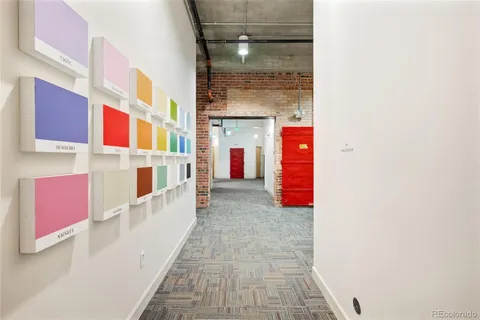 a city view with tall buildings