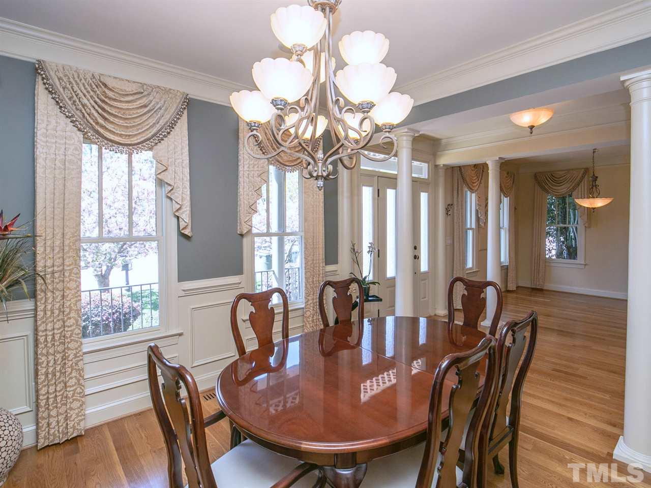 12609 Port Chester Court Raleigh, NC 27614 - Photo 4 of 23 Exquisite Trim in the Formal Dining Room