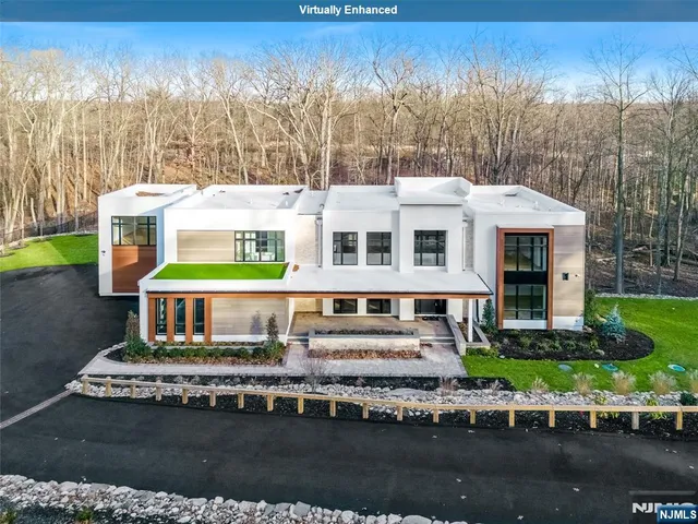 a front view of a building with street view