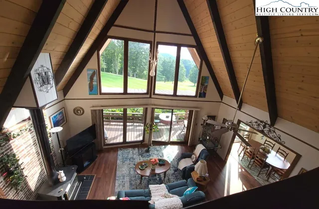 a view of outdoor space with seating area