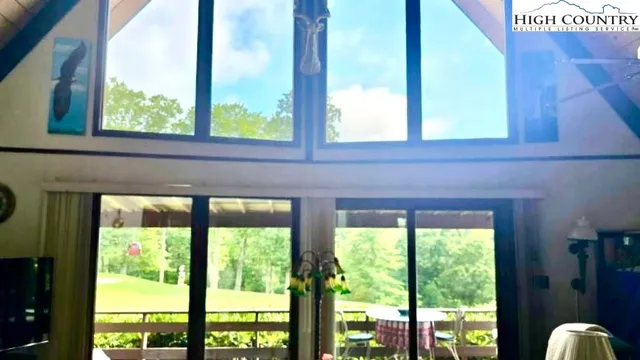 a view of a window and outside view