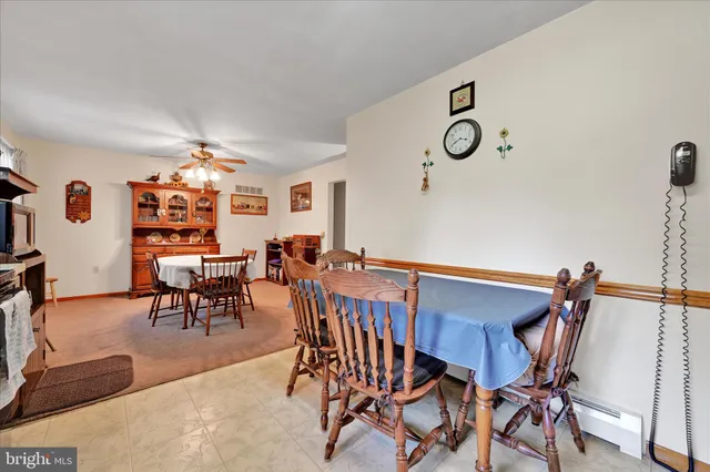 a view of a livingroom and dining room
