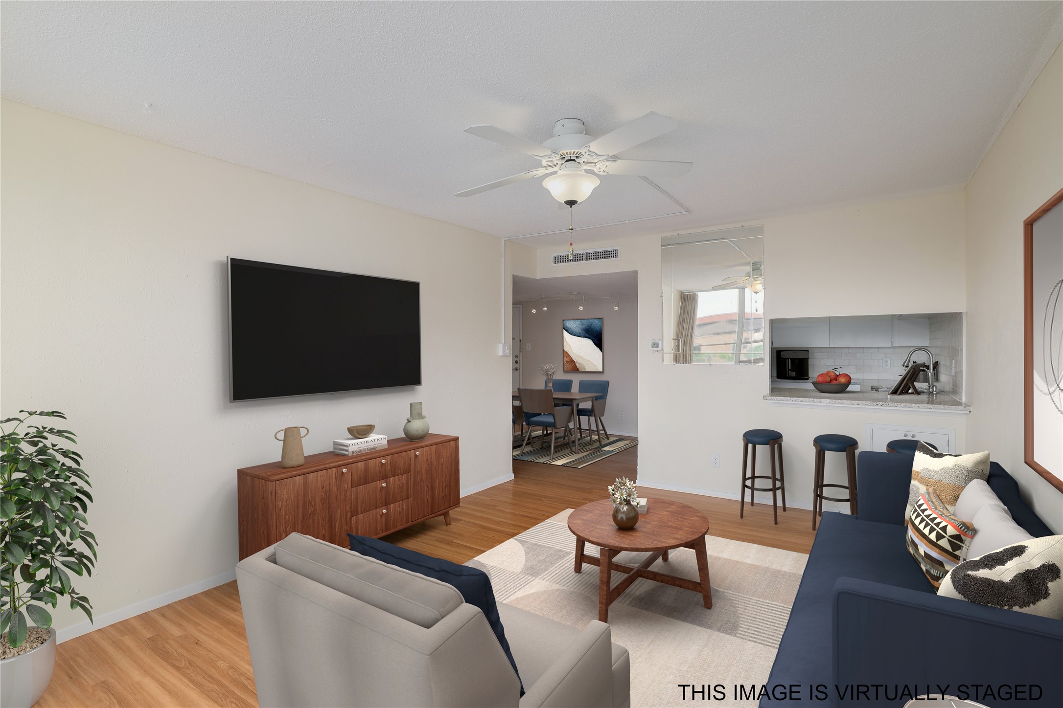 1800 Lavaca Street, Unit A508 Austin, TX 78701 - Photo 4 of 25 Pass through counter from kitchen. Virtually Staged.