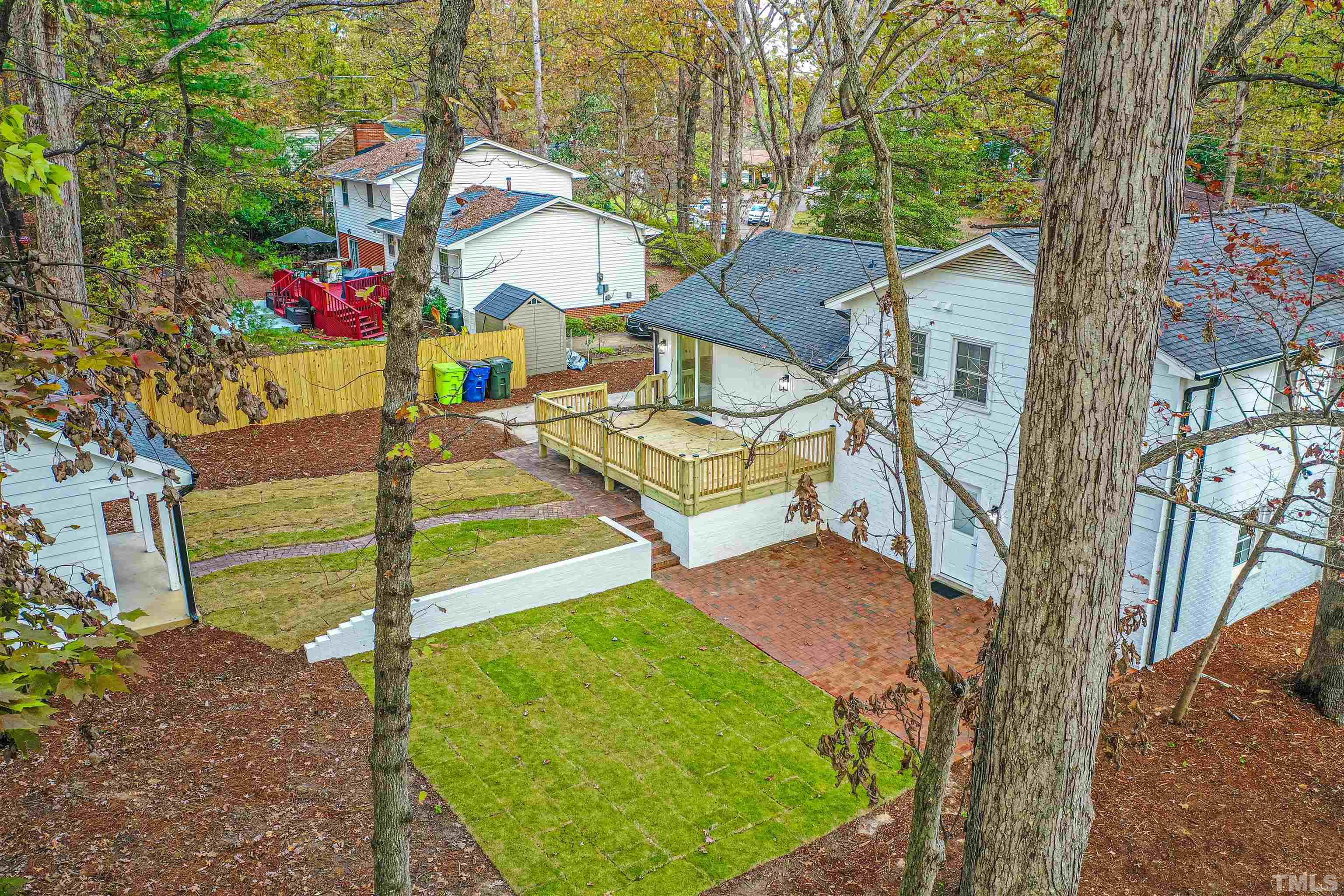 5405 Emerson Drive Raleigh, NC 27609 - Photo 45 of 46 a view of a patio with a yard
