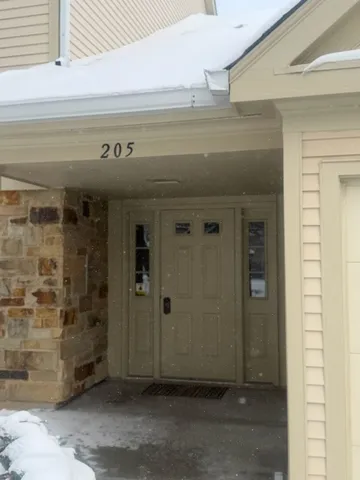 a view of front door