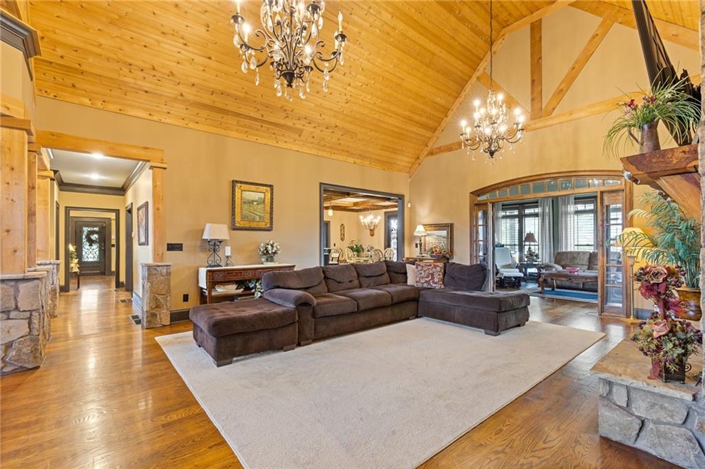2932 Highway 124 Jefferson, GA 30549 - Photo 12 of 46 a living room with furniture chandelier and a chandelier