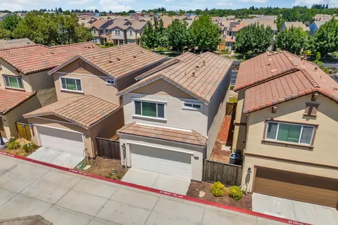 an aerial view of a city
