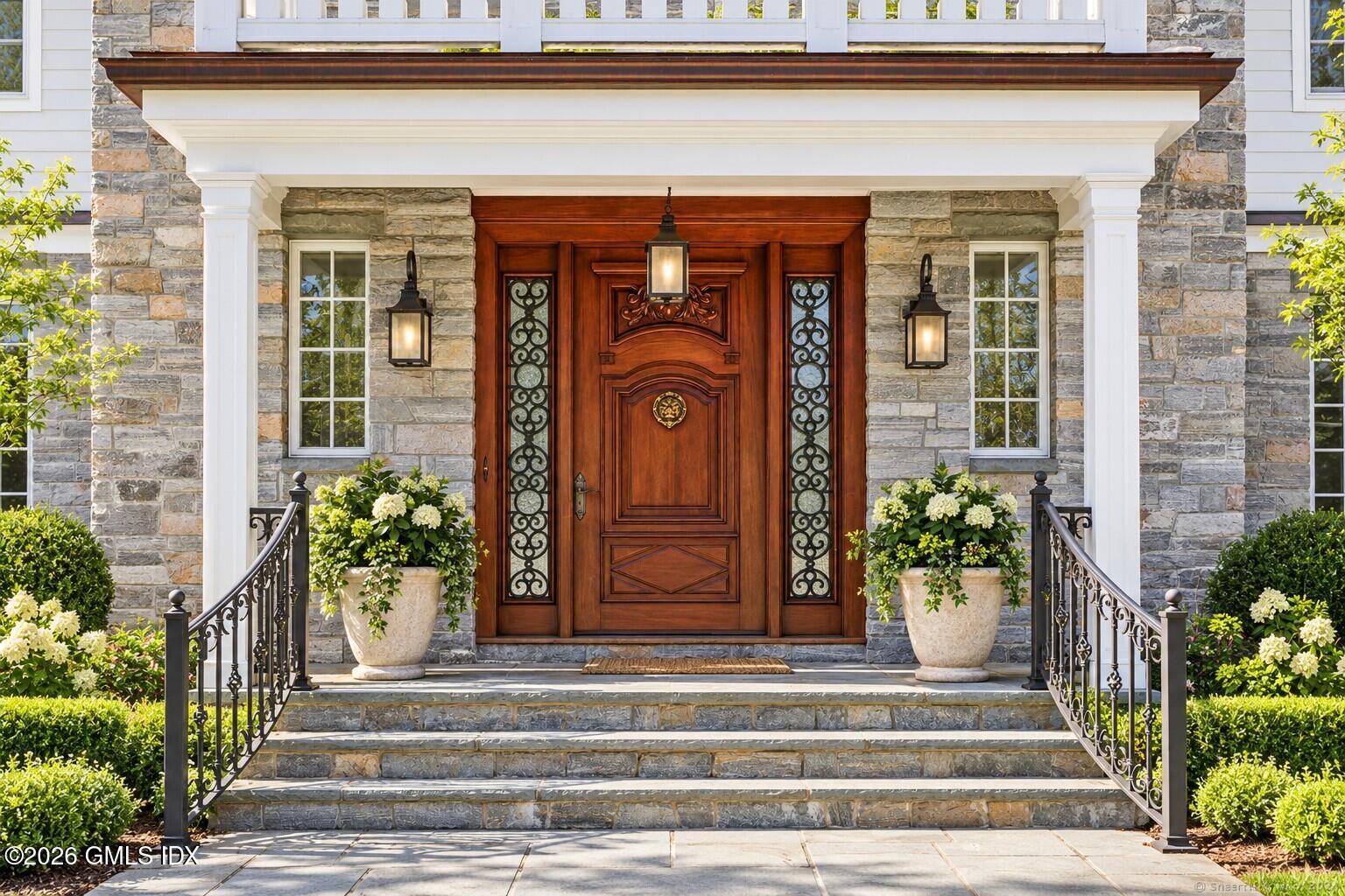 386 Westover Road Stamford, CT 06902 - Photo 3 of 23 Elegant Stone entrance