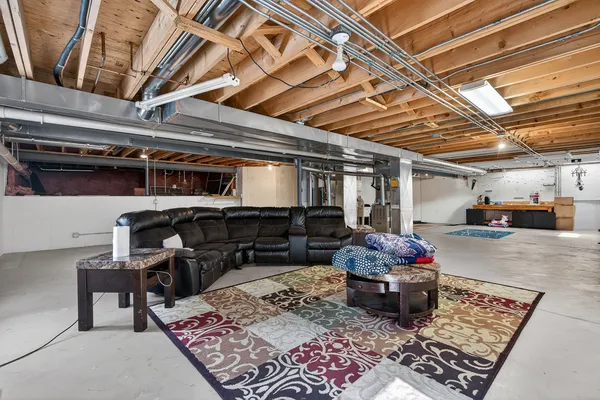 a room with furniture