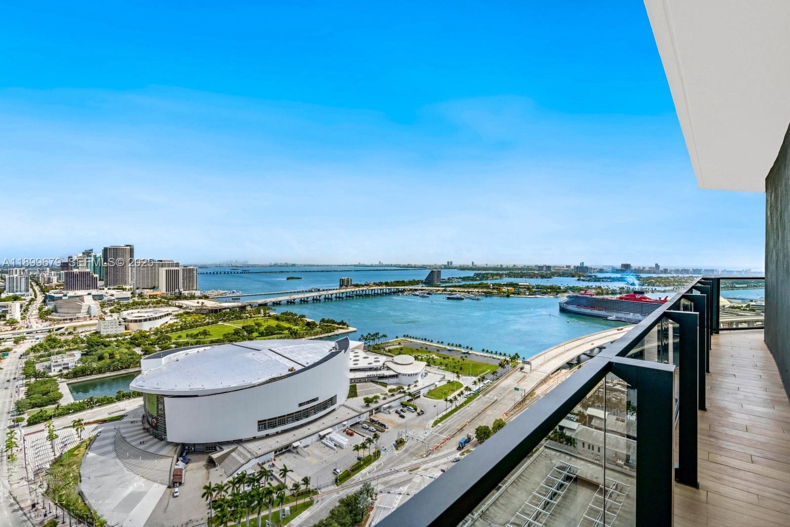 398 Northeast 5th Street, Unit 4409 Miami, FL 33132 - Photo 12 of 30 a view of a swimming pool with a terrace