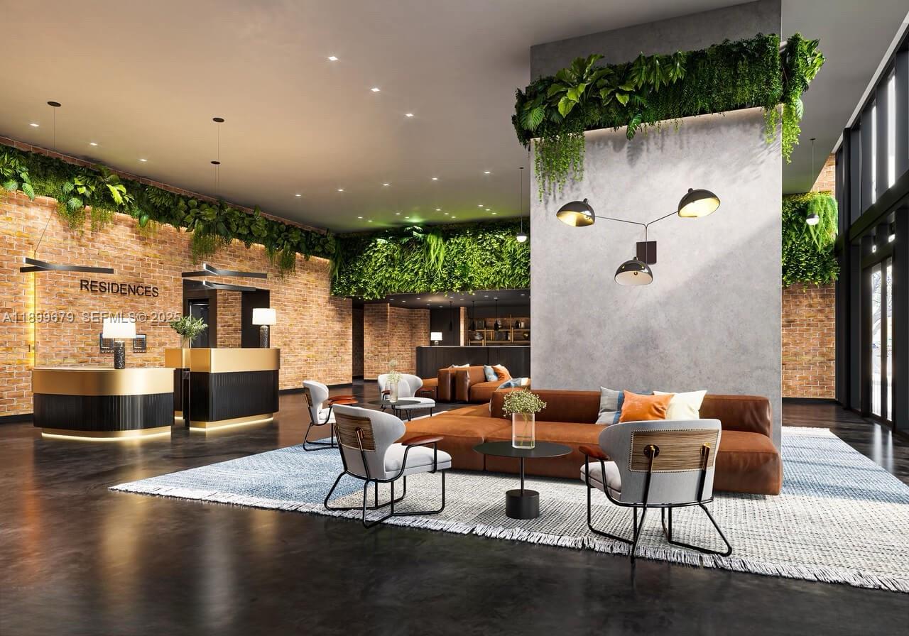 398 Northeast 5th Street, Unit 4409 Miami, FL 33132 - Photo 15 of 30 a living room with furniture and a large window