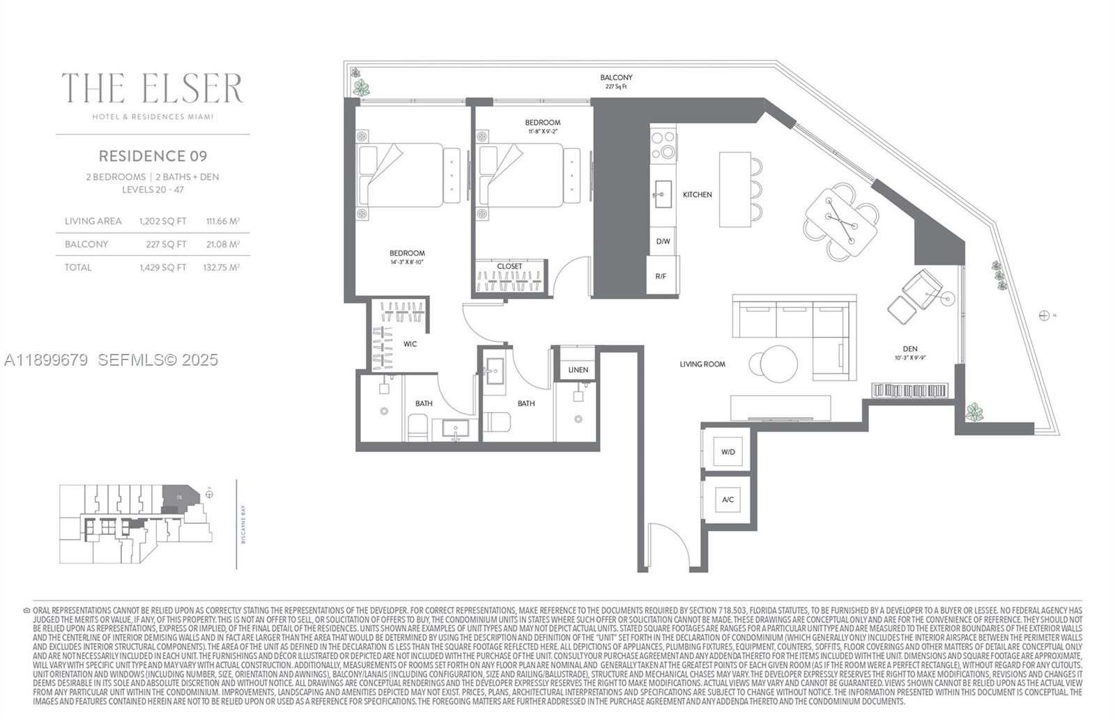 398 Northeast 5th Street, Unit 4409 Miami, FL 33132 - Photo 30 of 30 a picture of a floor plan