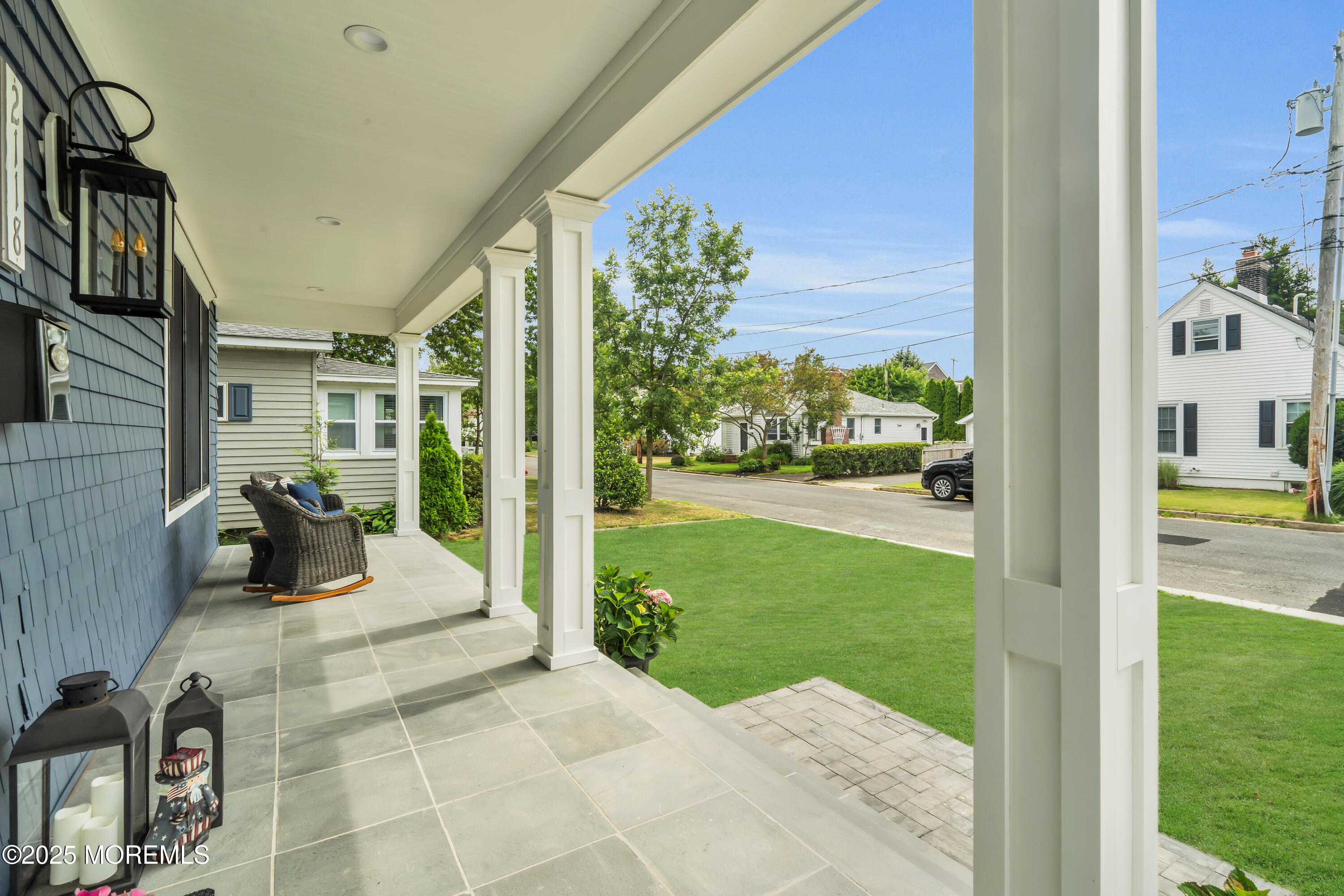 2118 Edgewood Place Spring Lake, NJ 07762 - Photo 11 of 67 a view of a patio with a dining table and chairs potted plants with bedroom view