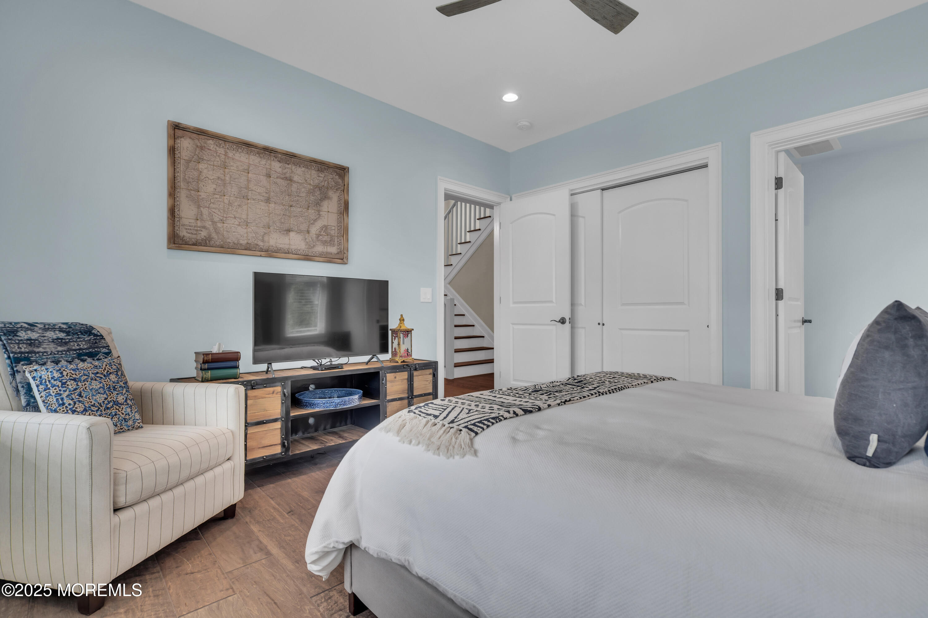 2118 Edgewood Place Spring Lake, NJ 07762 - Photo 30 of 67 a bedroom with a bed and a flat screen tv