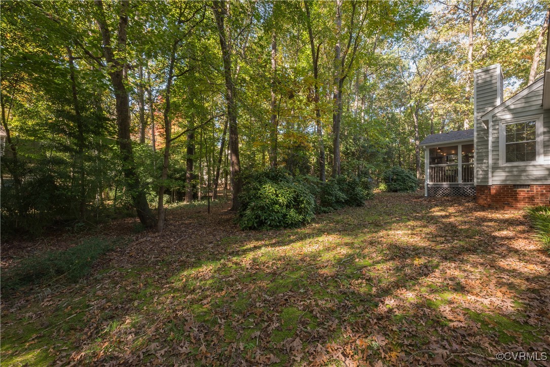 5812 Ridge Point Road Midlothian, VA 23112 - Photo 45 of 45 a view of a yard with plants and trees