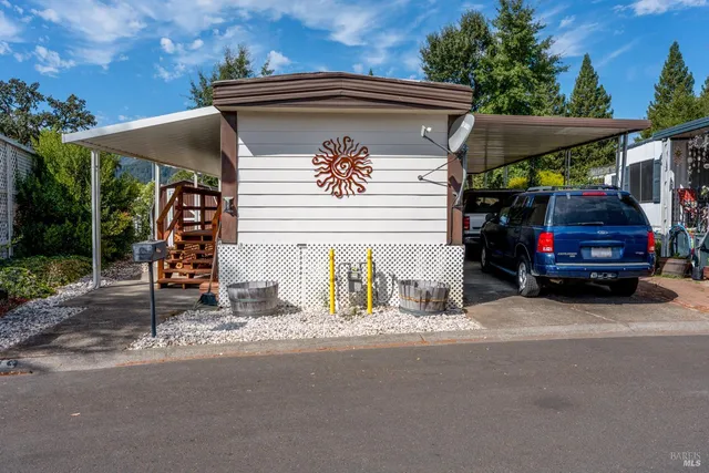 a view of street and car parked