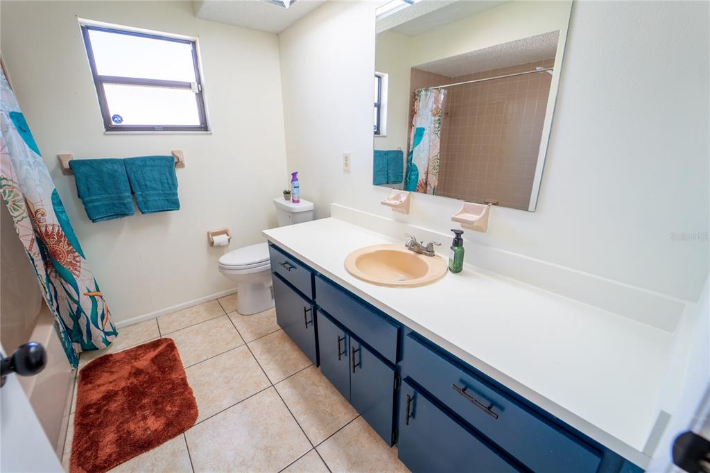 1394 Escobar Avenue Spring Hill, FL 34608 - Photo 25 of 47 a bathroom with a sink a toilet and mirror