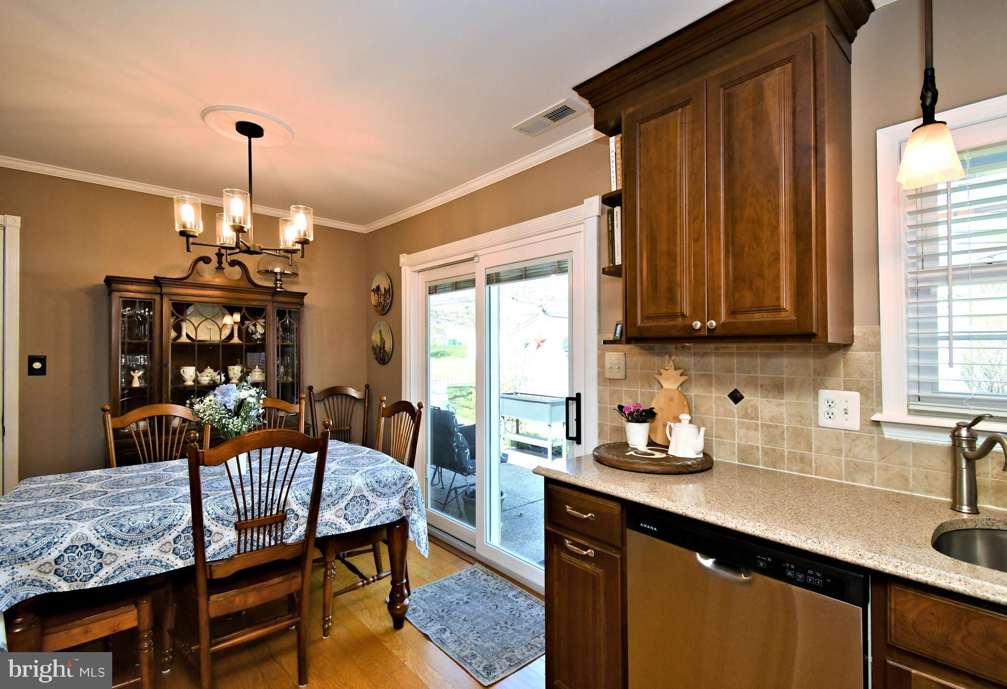 20 Conifer Road Levittown, PA 19057 - Photo 17 of 52 a very nice looking kitchen with granite countertop a stove a sink a dining table and chairs