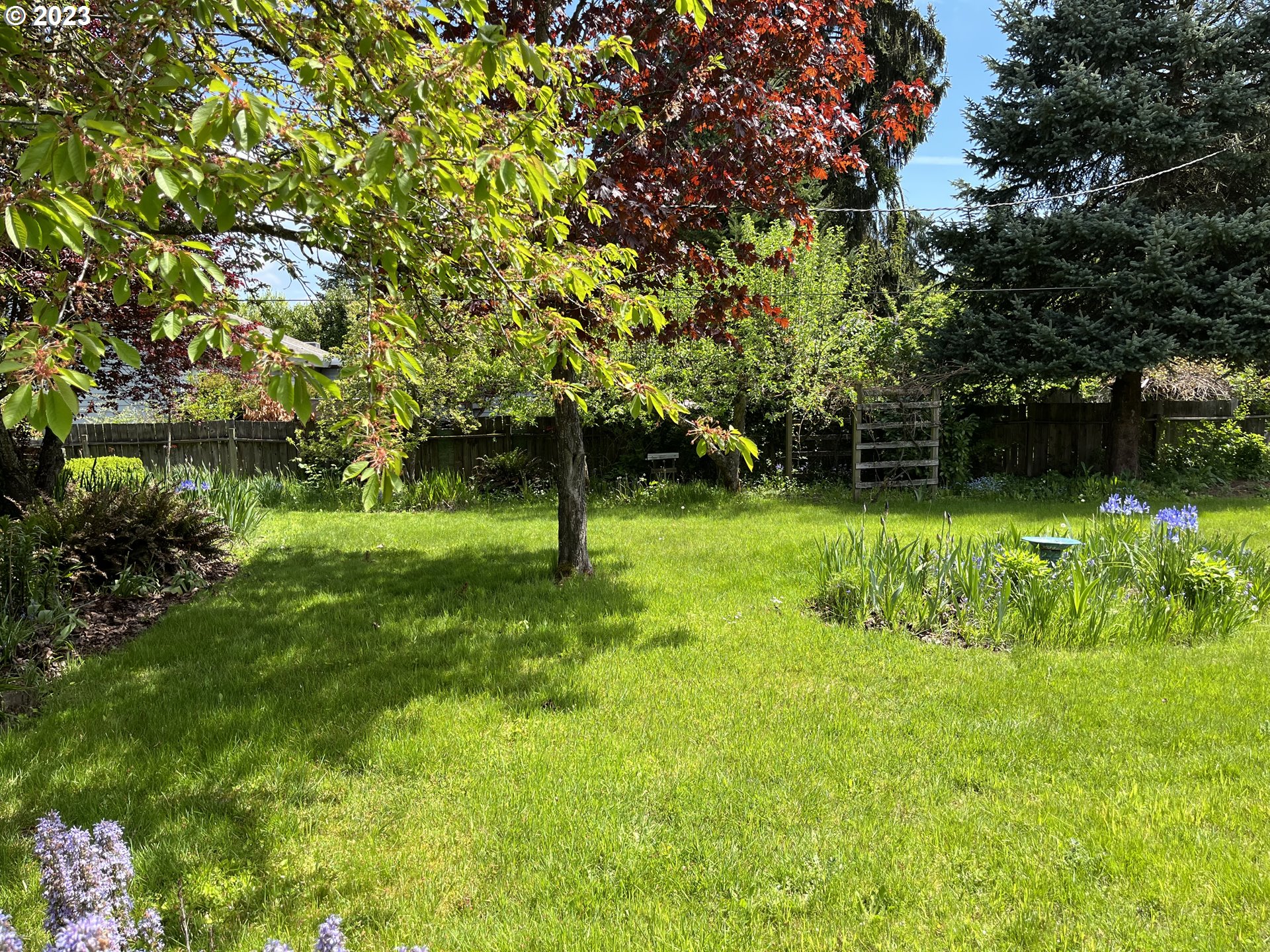 1526 Green Acres Road Eugene, OR 97408 - Photo 8 of 10 a view of a backyard with a garden