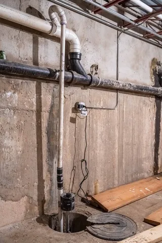 a view of a water heater room