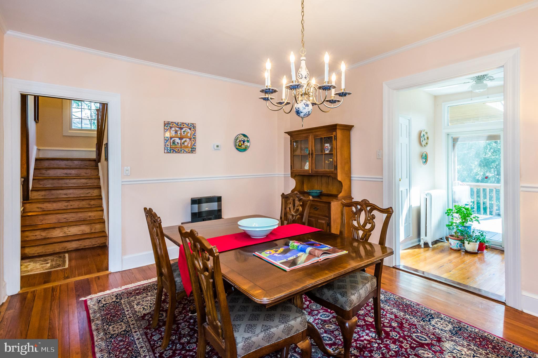 319 Woodlawn Road Baltimore, MD 21210 - Photo 25 of 66 Dining Room and adjoining exit to Back Porch.