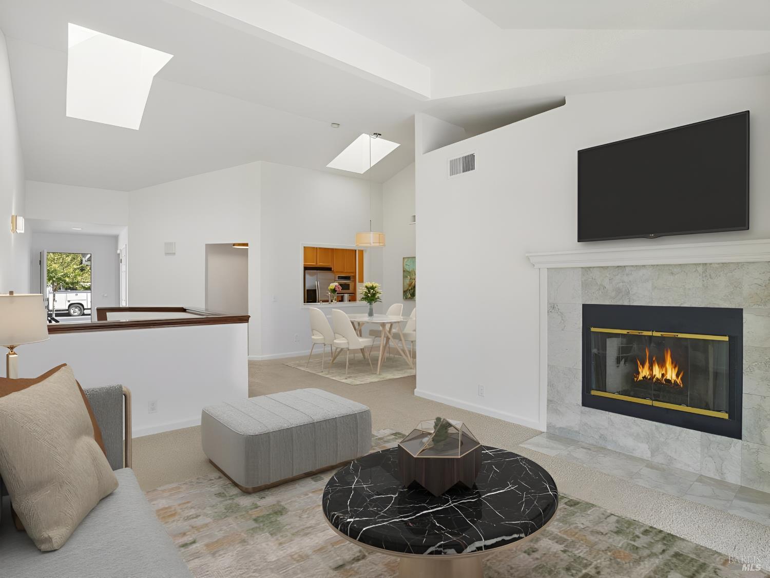 LR toward Kitchen Virtually Staged