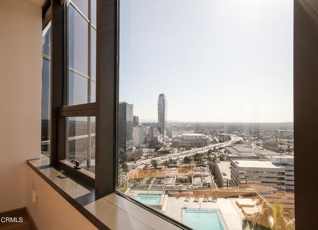 a view of a city from a terrace