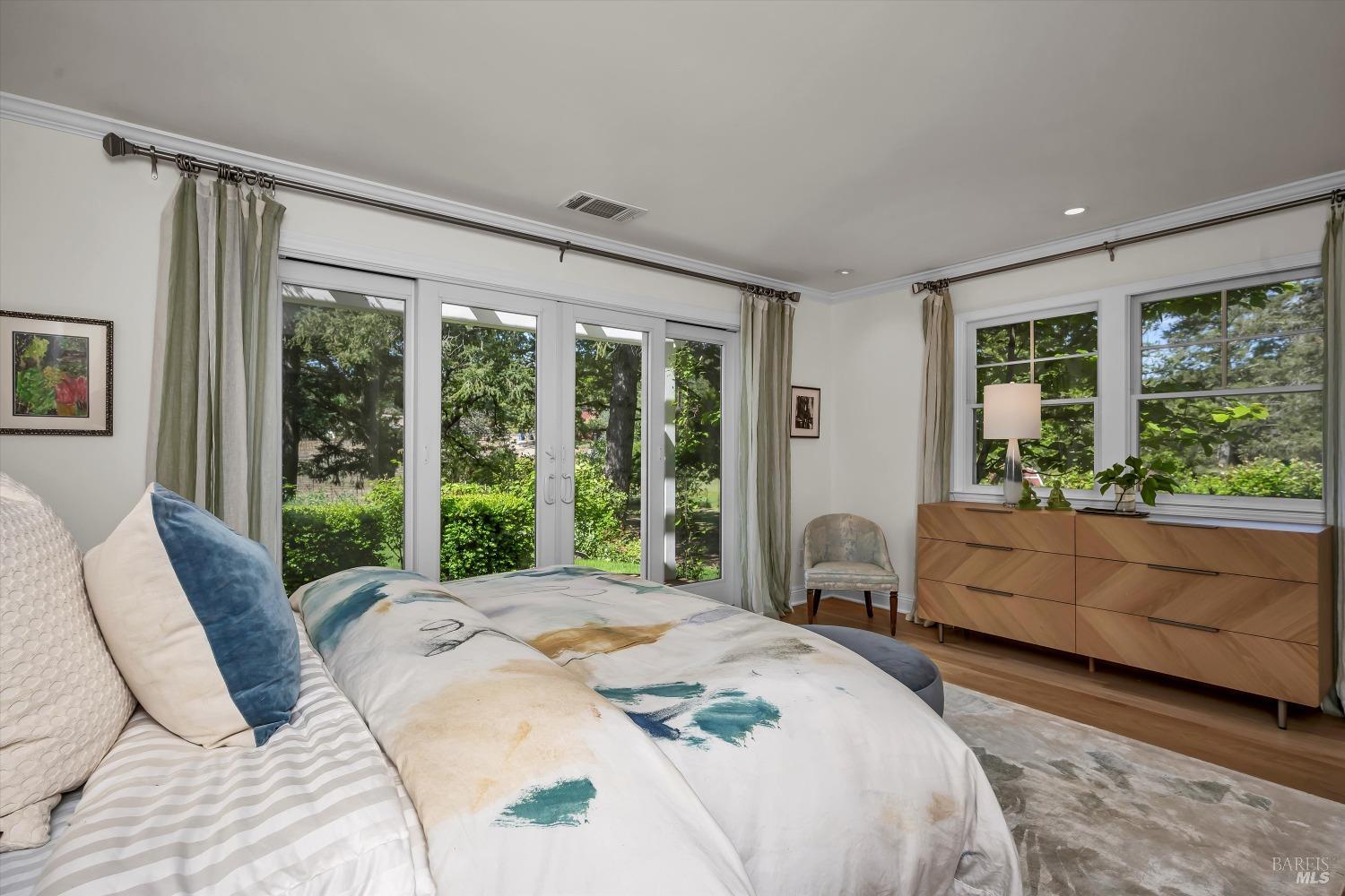 1065 Summit Lake Drive Angwin, CA 94508 - Photo 24 of 47 a bed room with a bed and a large window