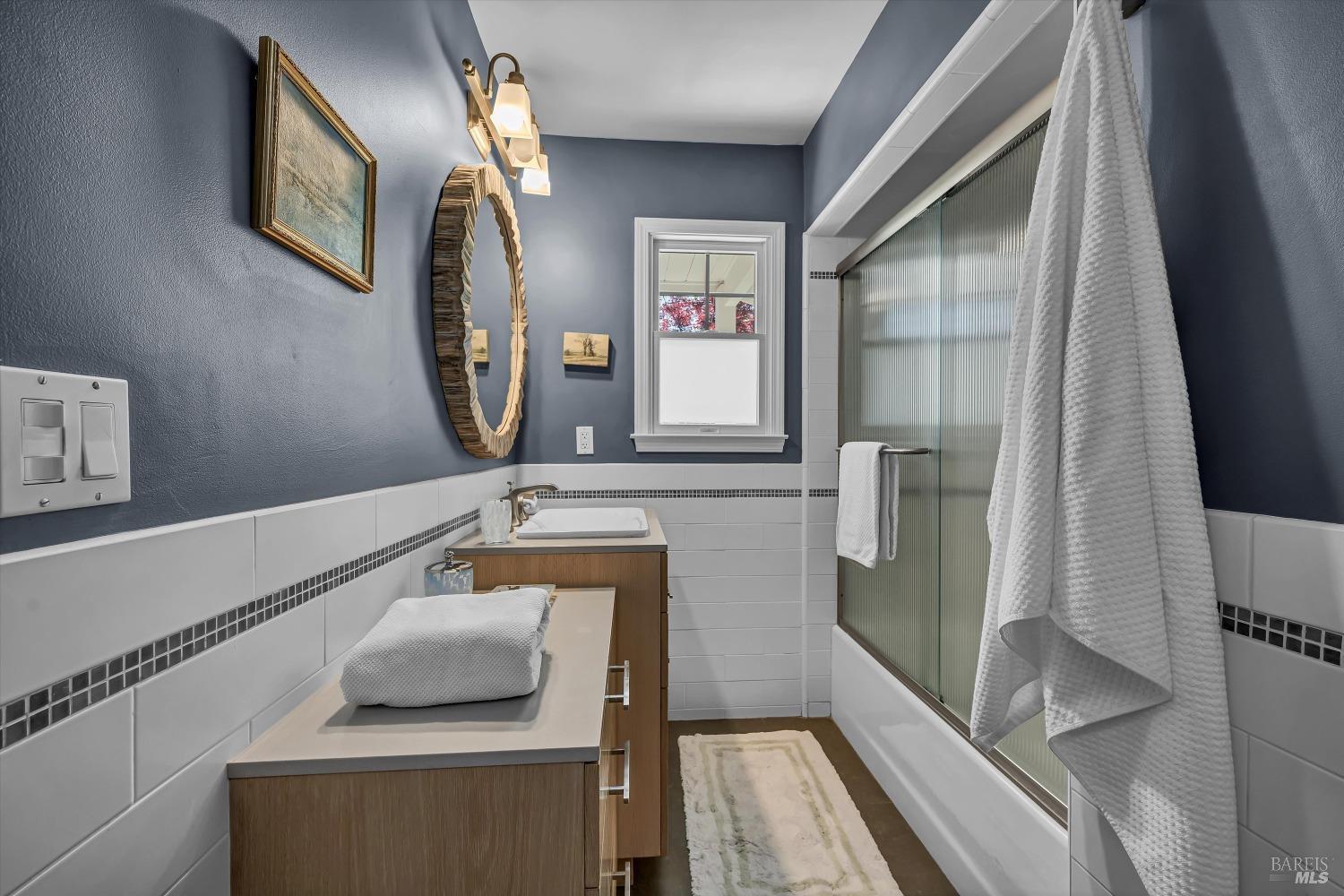 1065 Summit Lake Drive Angwin, CA 94508 - Photo 32 of 47 a bathroom with a sink and a mirror