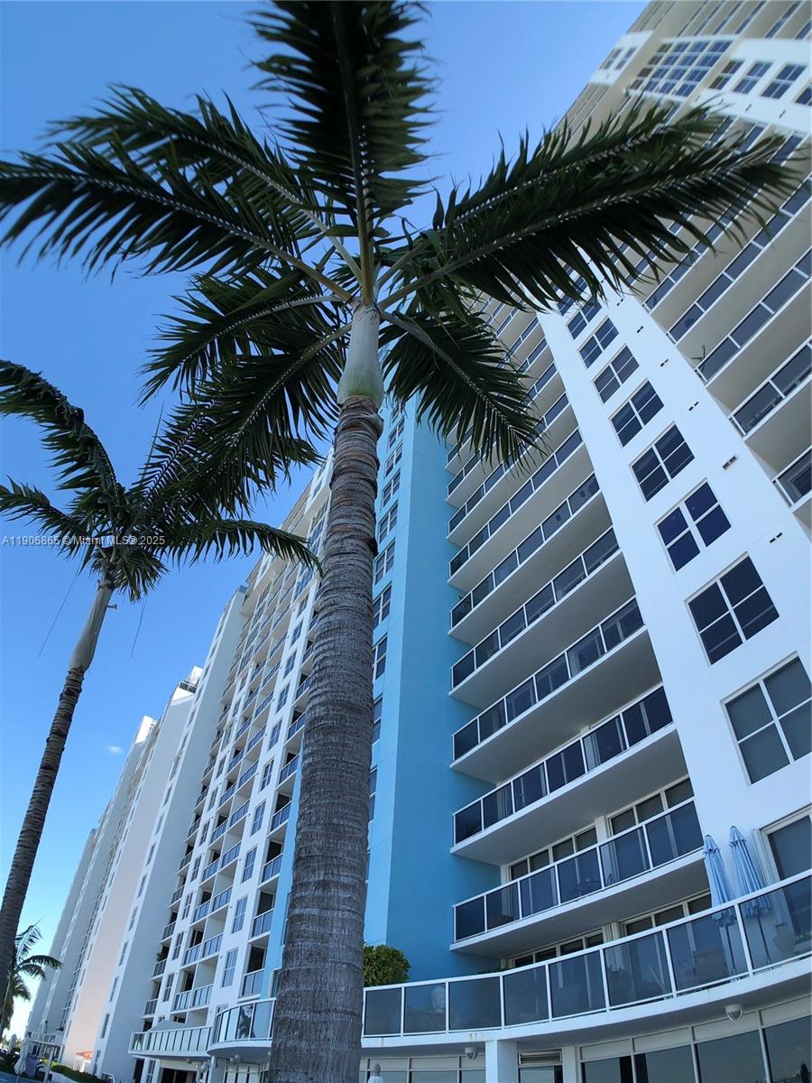 1800 Sunset Harbour Drive, Unit 2005 Miami Beach, FL 33139 - Photo 16 of 27 a view of balcony with wooden floor and a palm tree