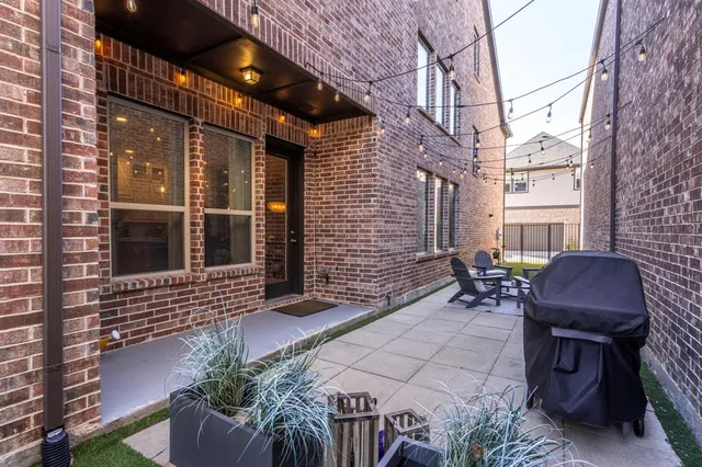 a view of outdoor seating area with furniture