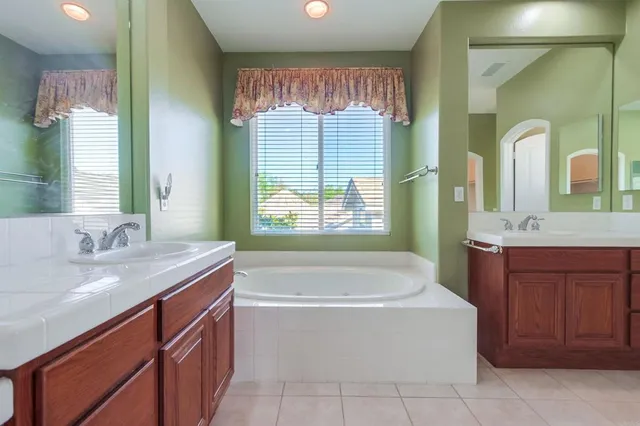 a view of a yard with a slide