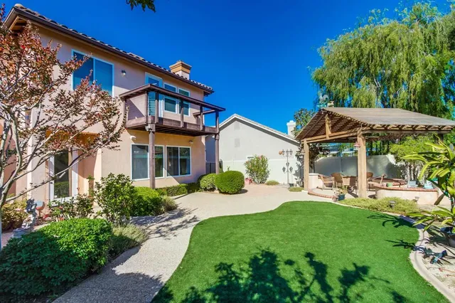 a view of swimming pool with a yard