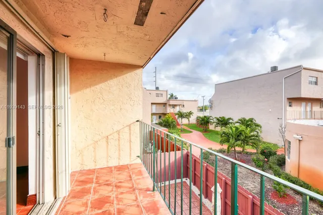 a view of city from balcony
