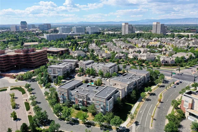 an aerial view of multiple house
