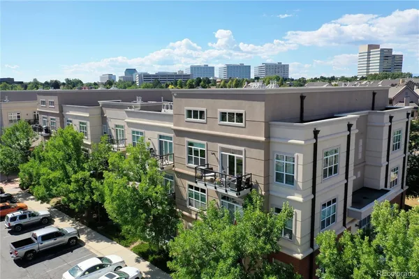 a view of city with tall buildings