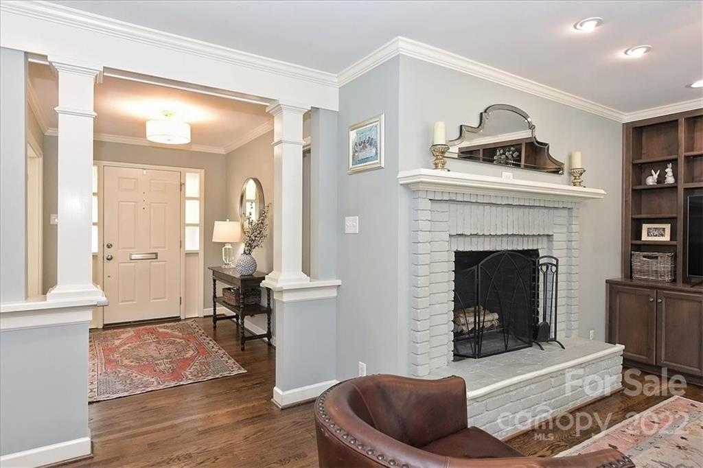 3100 Mountainbrook Road Charlotte, NC 28210 - Photo 11 of 48 a living room with furniture and a fireplace