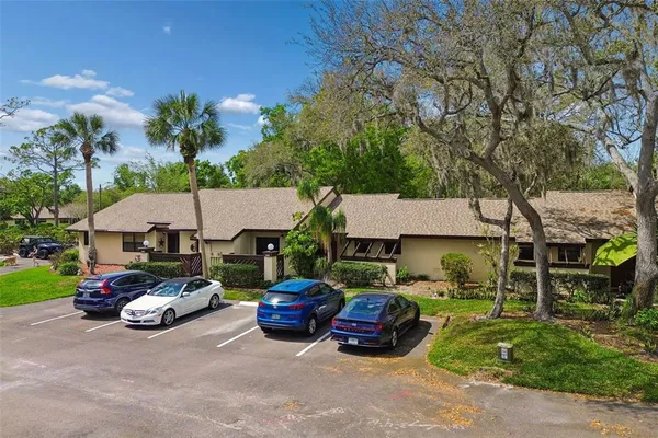 a car parked in front of a house